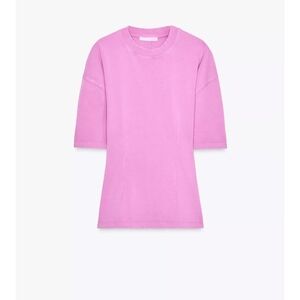 ZARA WASHED SLIM FIT T-SHIRT, FUCSHIA , SIZE M